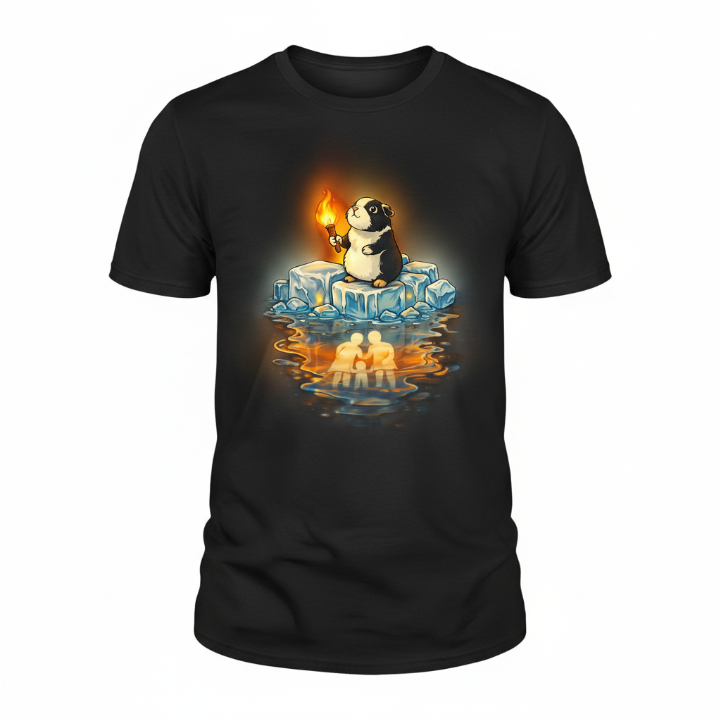 Hope Stands Tall black t-shirt mockup - front view